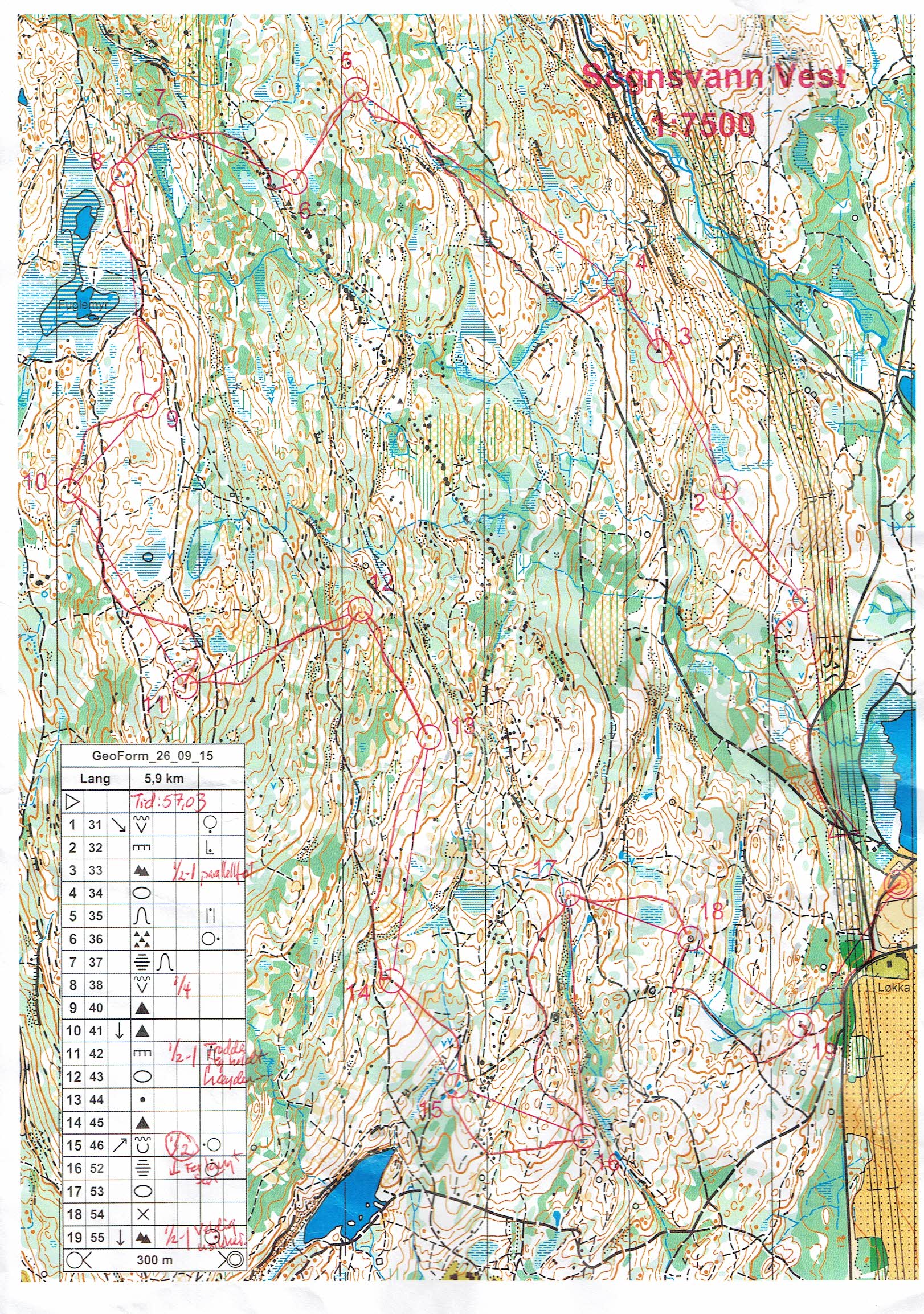 GeoForm/OSI Rankingløp 21  (26-09-2015)