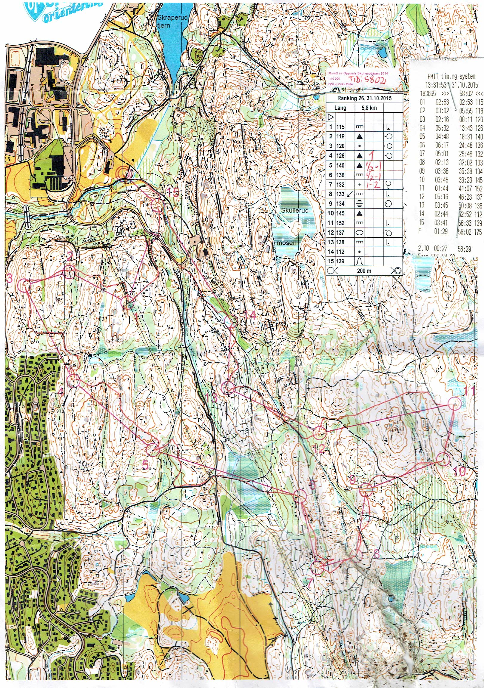 GeoForm/OSI Rankingløp 26 (31.10.2015)