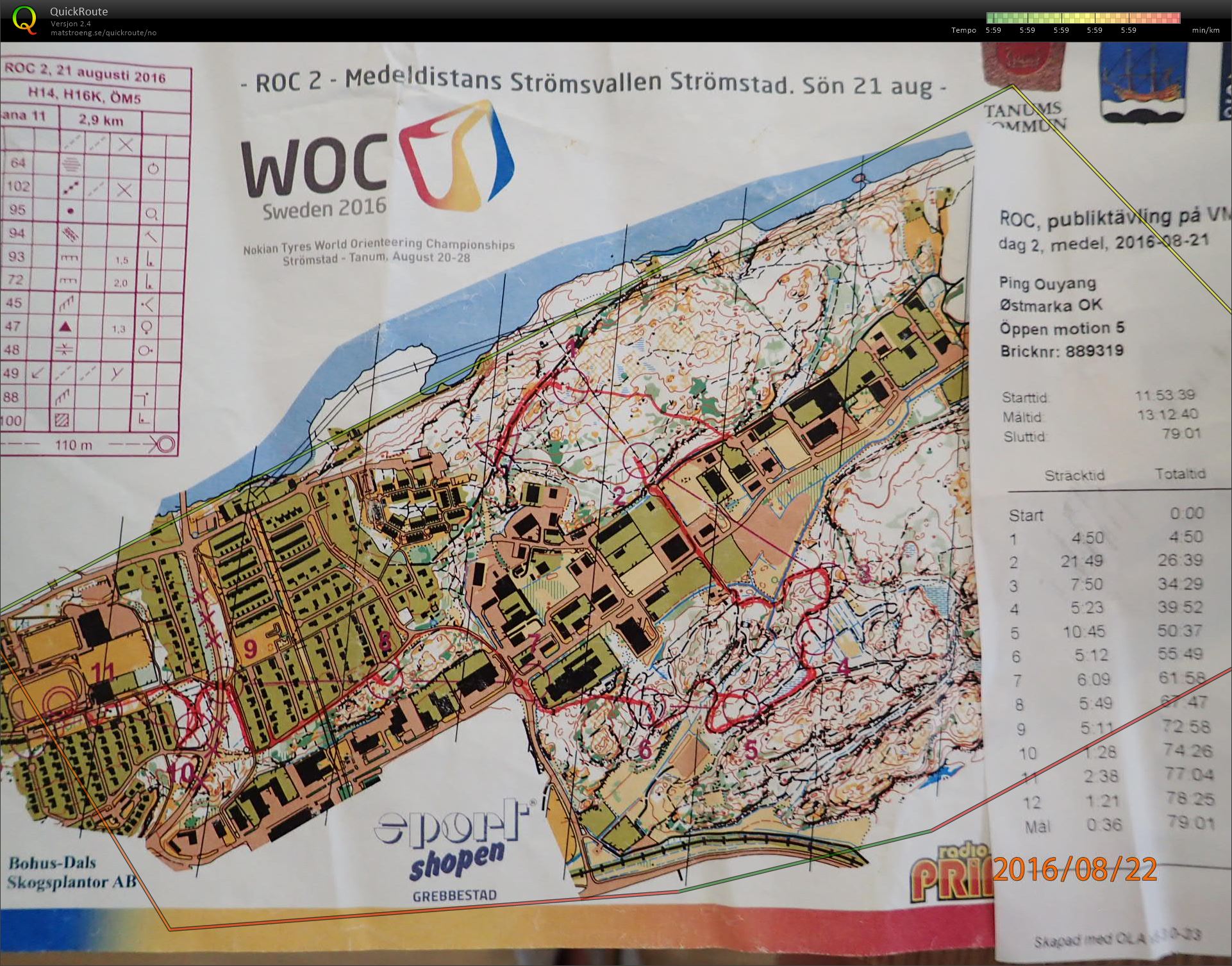 Rocky Orienteering Circus 2016 - publikumsløp VM (21-08-2016)