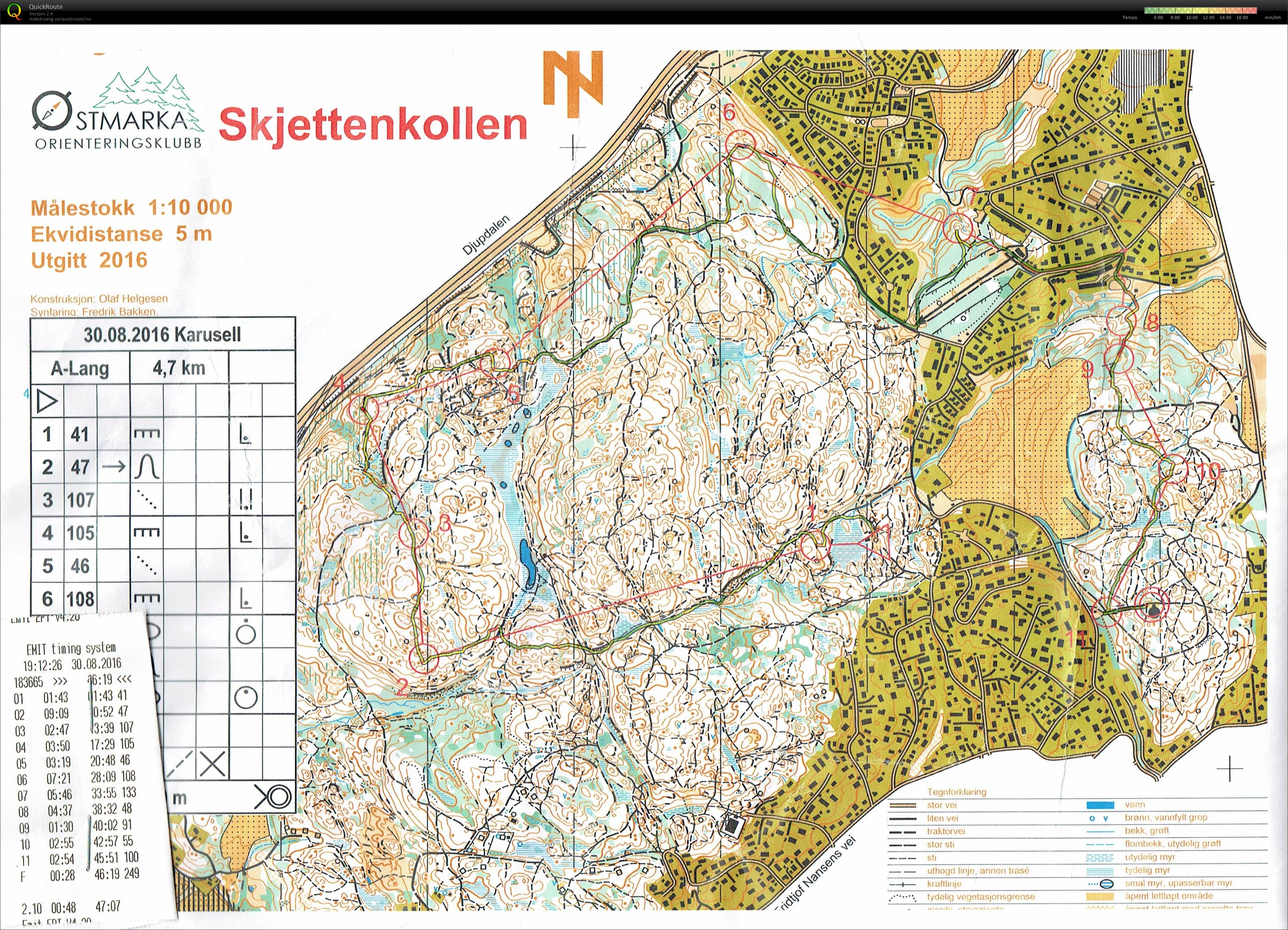 Østmarka o-karusell (30-08-2016)