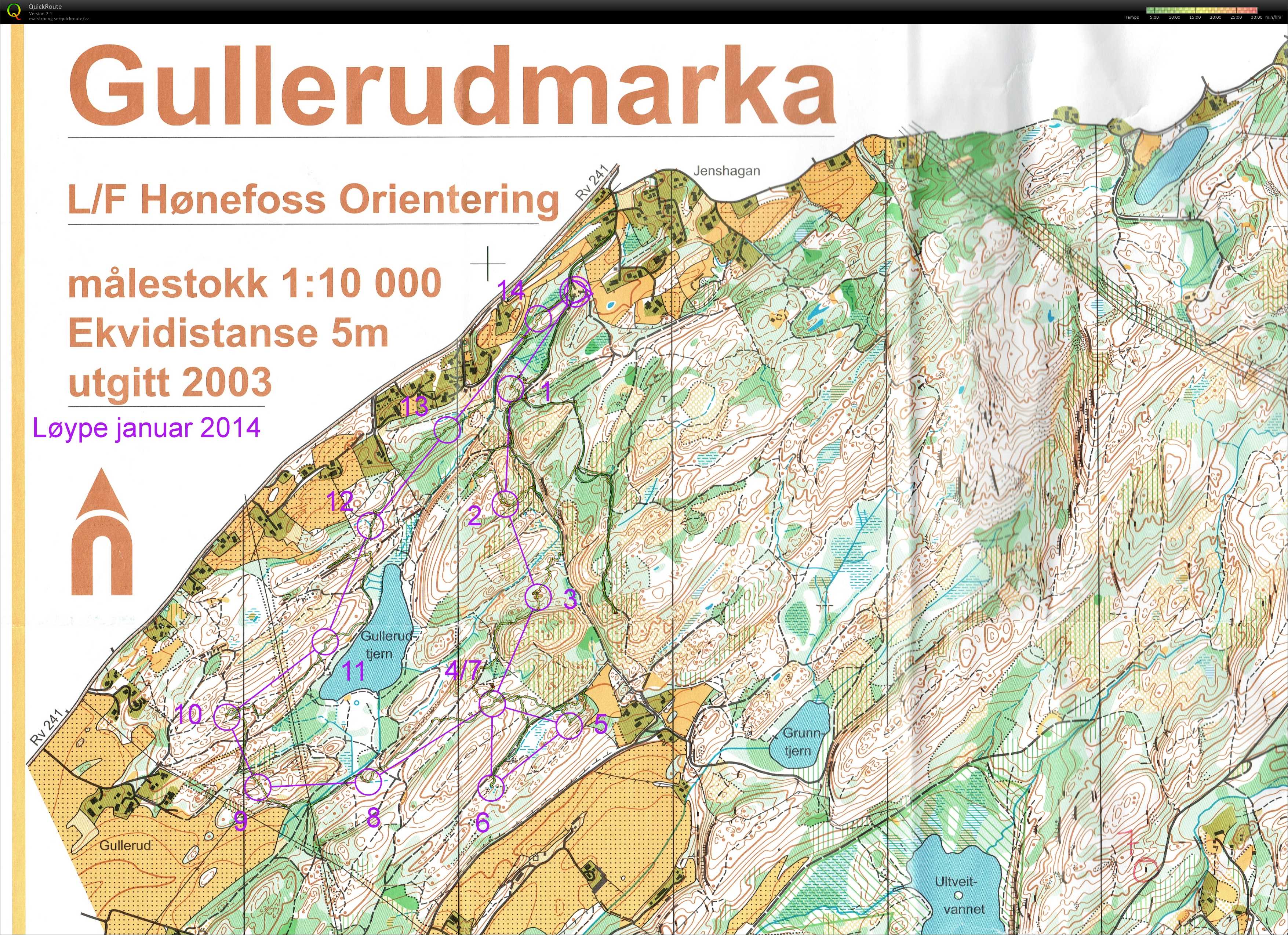 Gullerudmarka trening (08/01/2014)