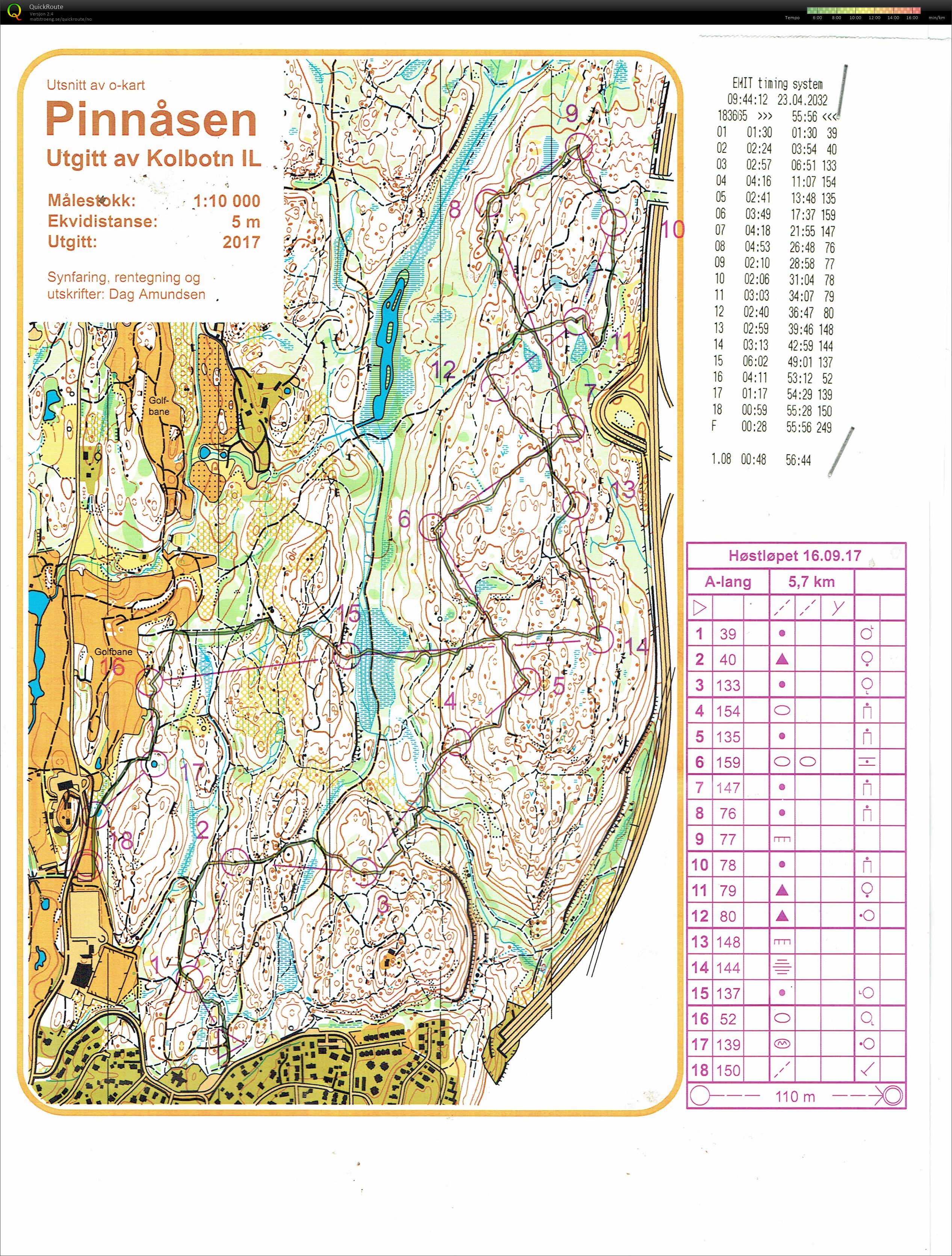 Høstløpet med Trimtex-cup og OSI/GeoForm Rankingløp 16 (16-09-2017)