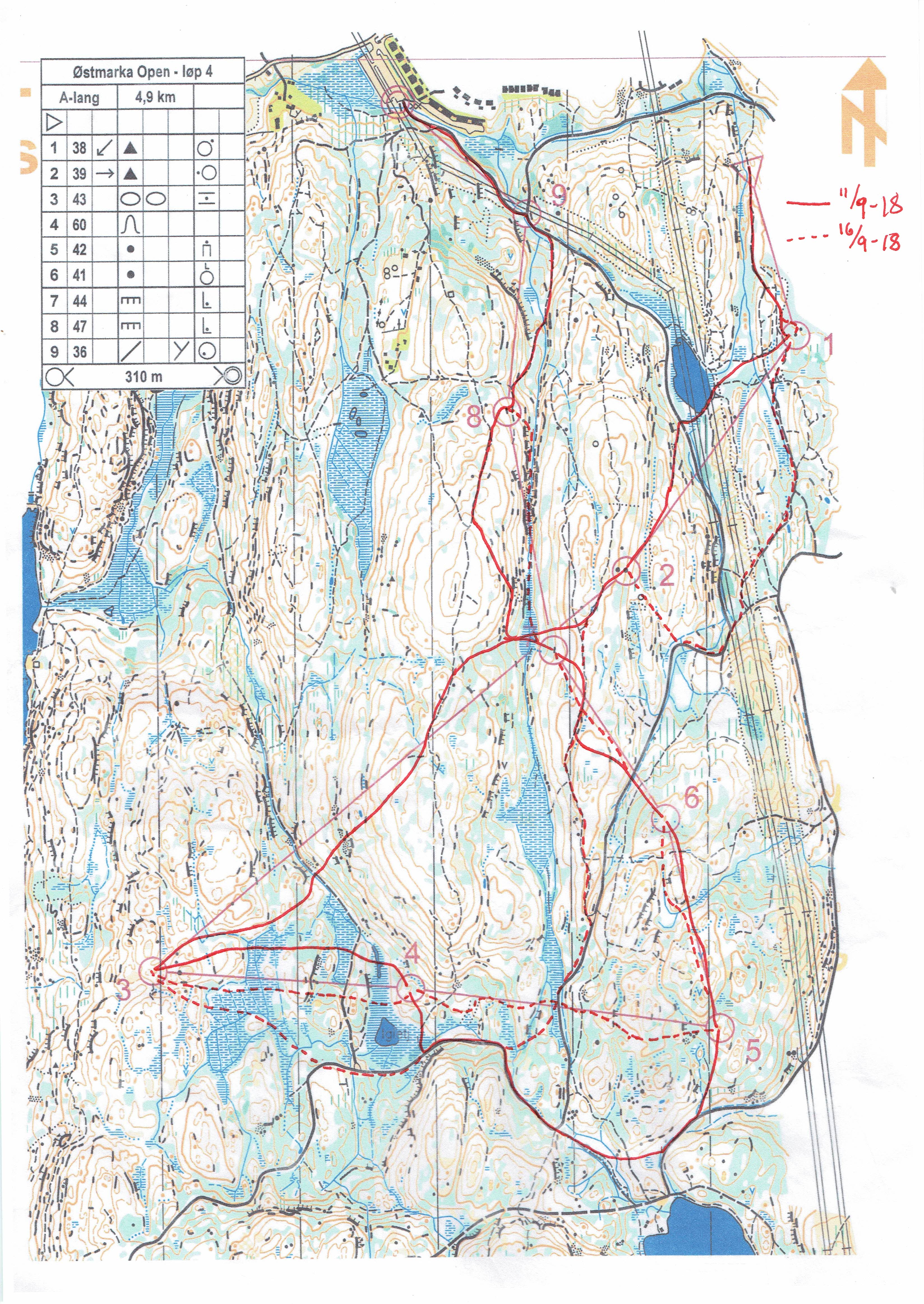 Østmarka Open test av strekk (16.09.2018)