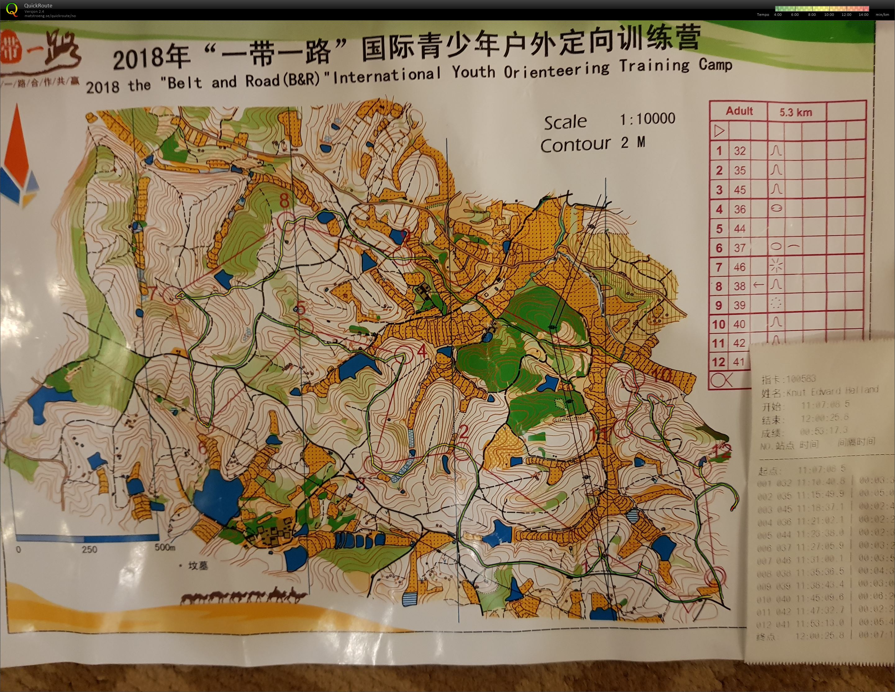 Belt and Road International Youth Orienteering Camp (25/10/2018)