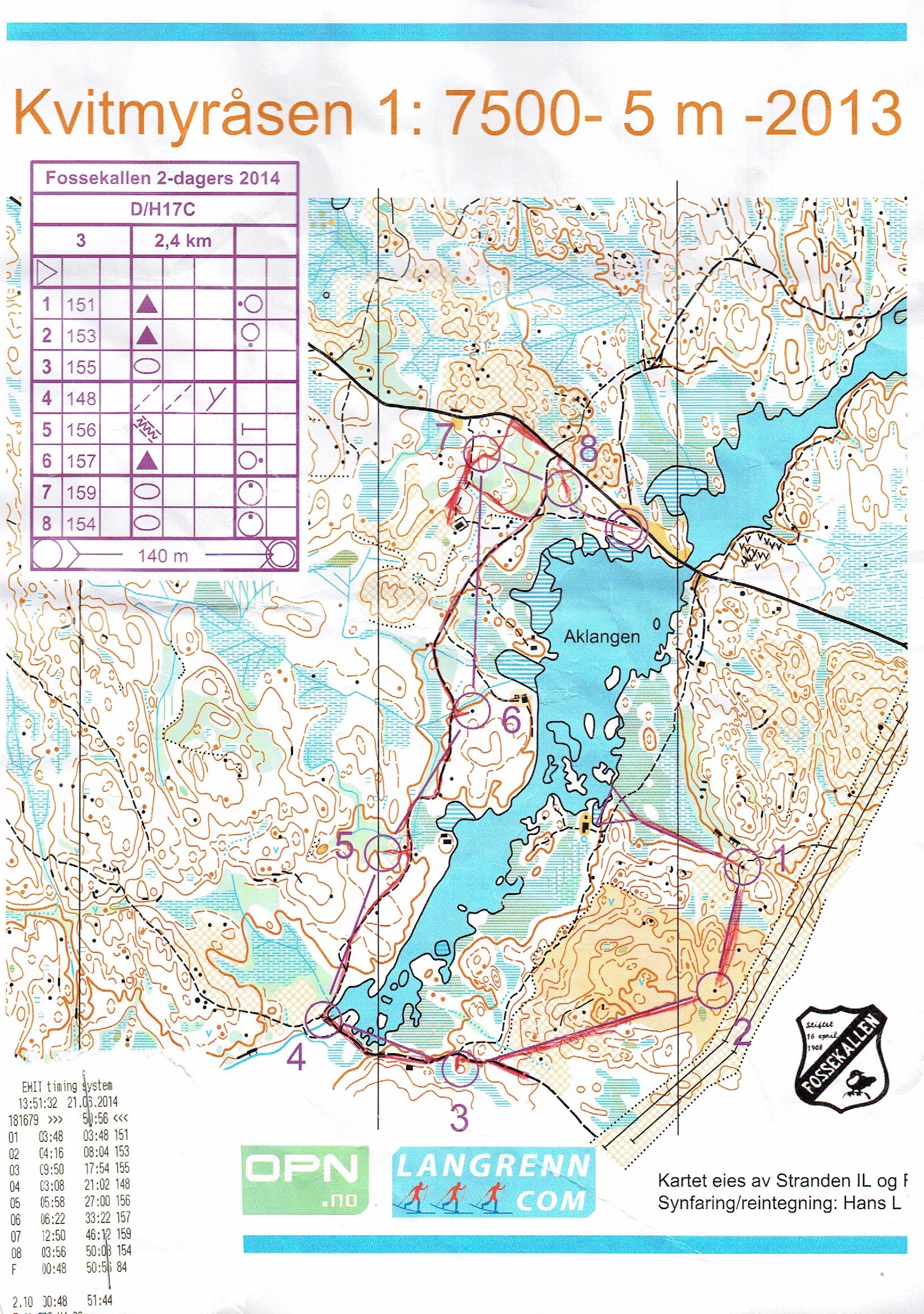 Fossekallen 2-dagers (21-06-2014)