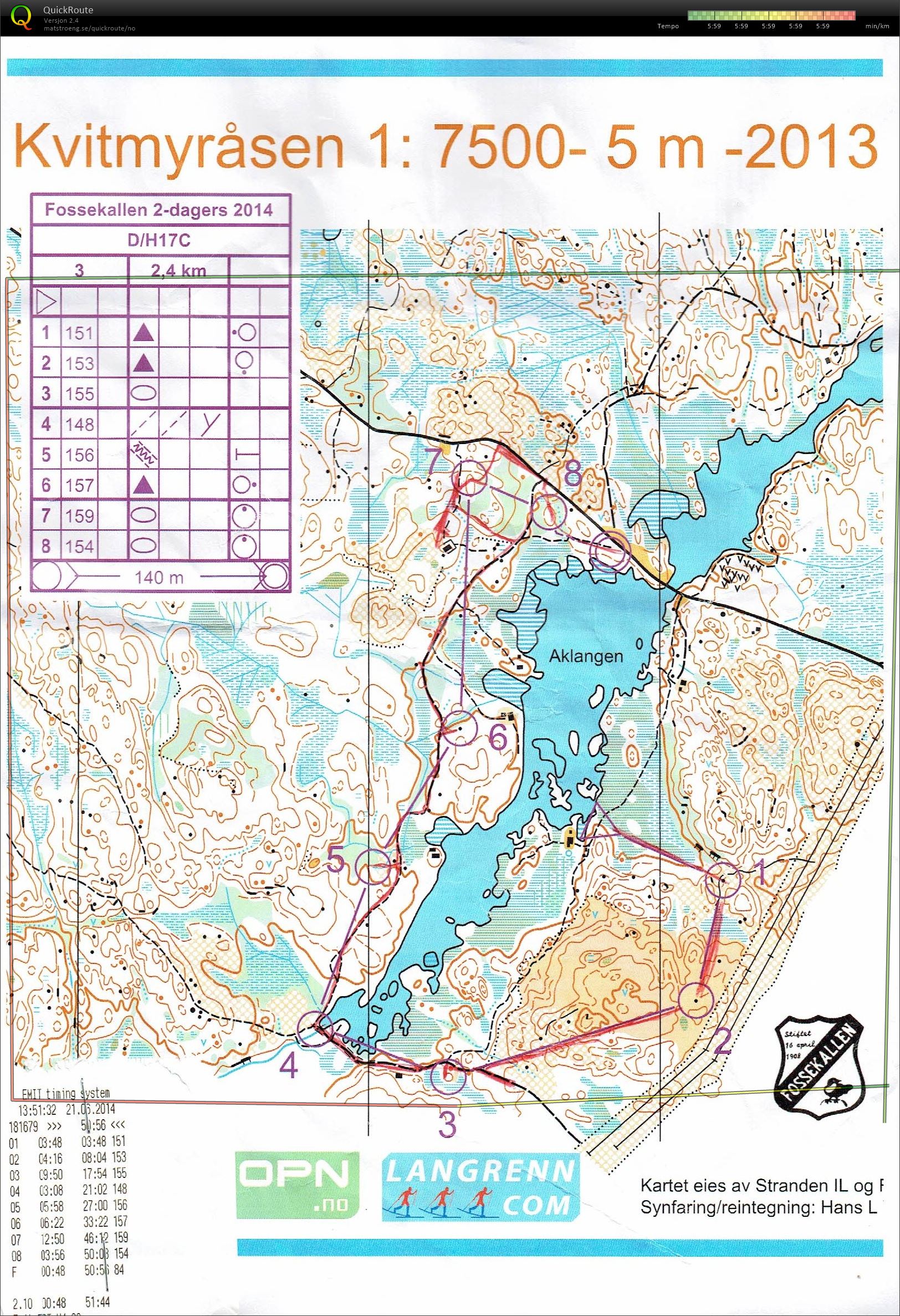 Fossekallen 2-dagers (21.06.2014)