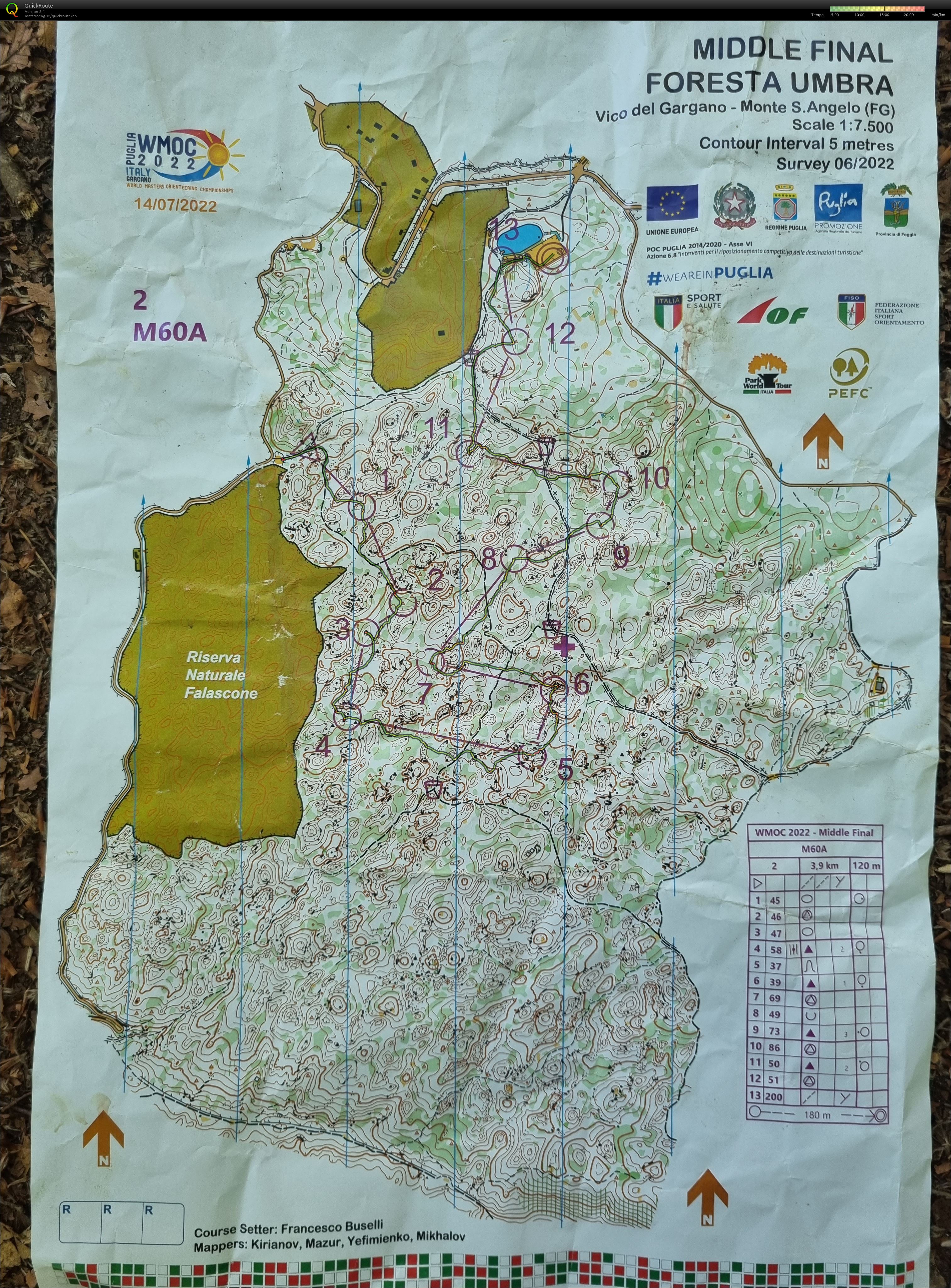 WMOC - World Masters Orienteering Championships - finale mellom (14/07/2022)