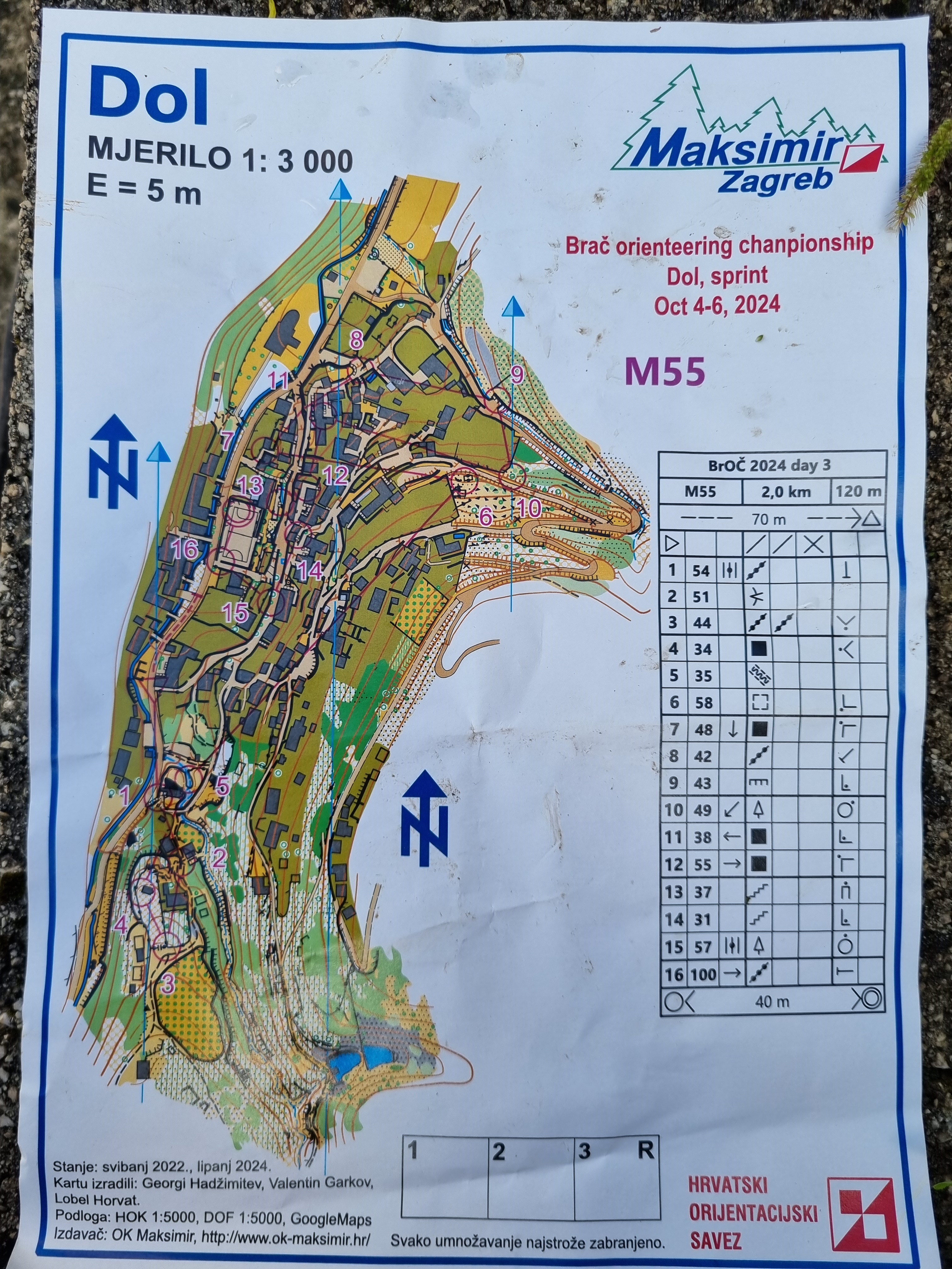 Brac orienteering championship 2024 (06.10.2024)